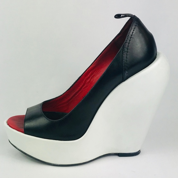 Givenchy Women's Open Toe Platform Pump Wedges - Picture 3 of 8